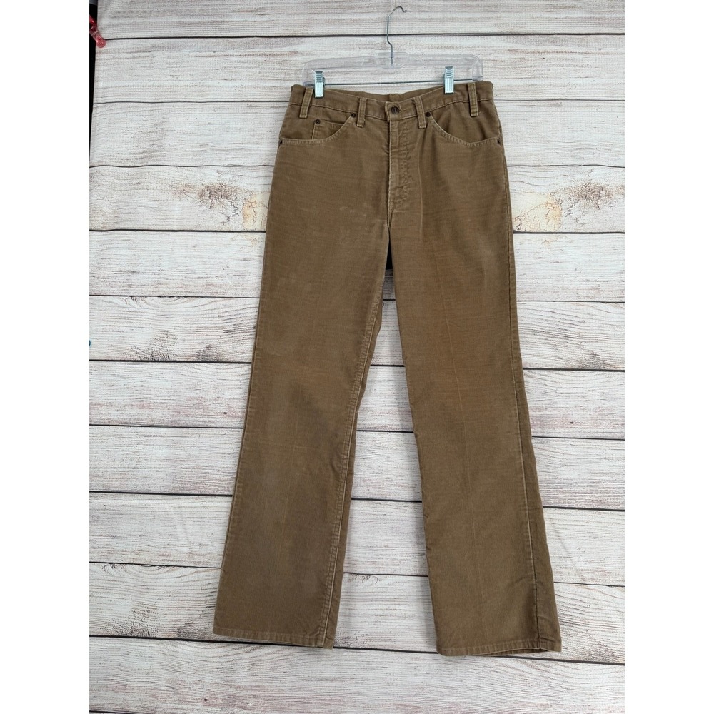 Levis 519 Corduroy Jeans Mens 30x30 Tan Vintage 80s Straight‎ Leg Pants